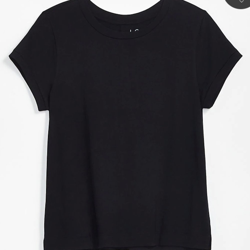 NEW NWT Loft Crew Tee Color: Black